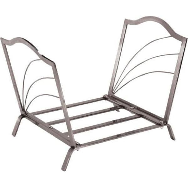 Dagan Dagan LC713 Curved Line Design Log Holder; Satin Nickel LC713 - main